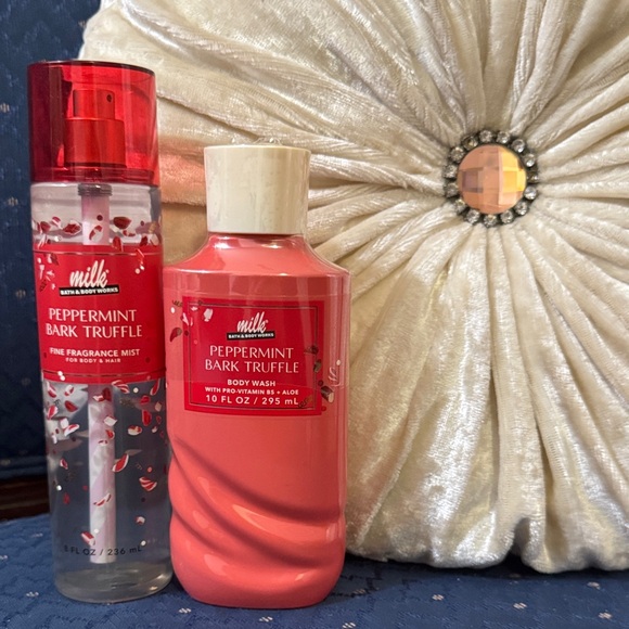 Other - Peppermint Bark Truffle Body Wash and Fragrance Mist Set - Red